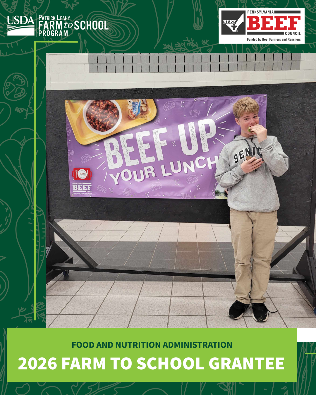 Pennsylvania Beef Council Receives USDA Farm to School Grant to Expand Local Beef Access in Pennsylvania Schools